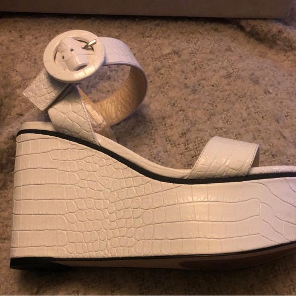 Jimmy Choo White Women's Wedge Sandals - Picture 2 of 4